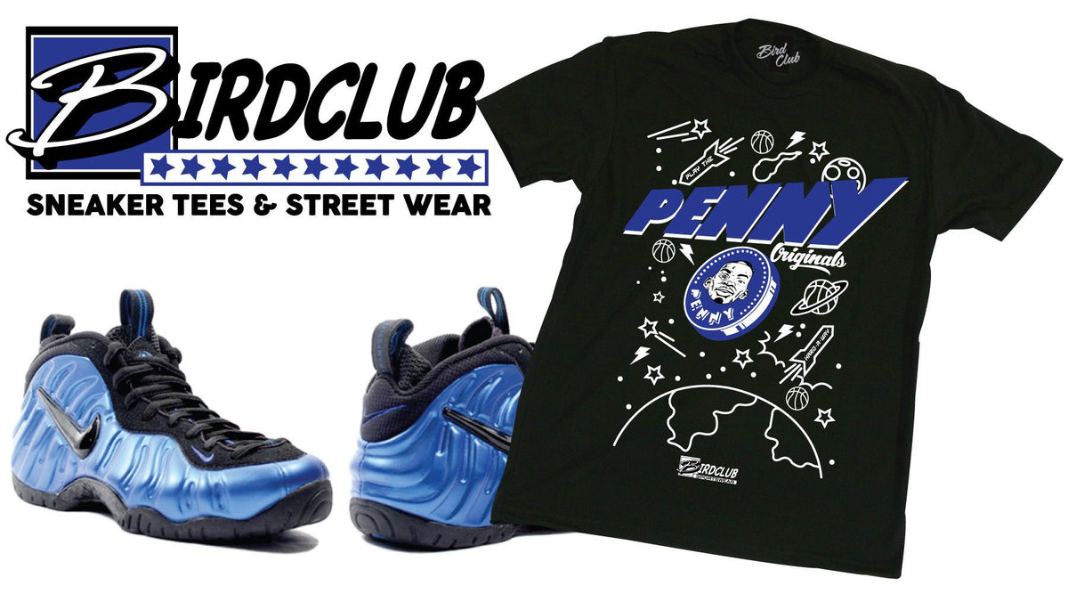 PENNY FOAMPOSITE ONE PRO COBALT BLUE SHIRT "PENNY ORIGINALS" - Sneaker Tees to match Air Jordan Sneakers
