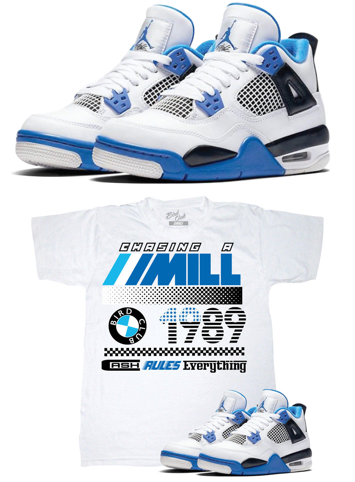 Air Jordan 4 Motorsport release information & Shirt to match - Sneaker Tees to match Air Jordan Sneakers
