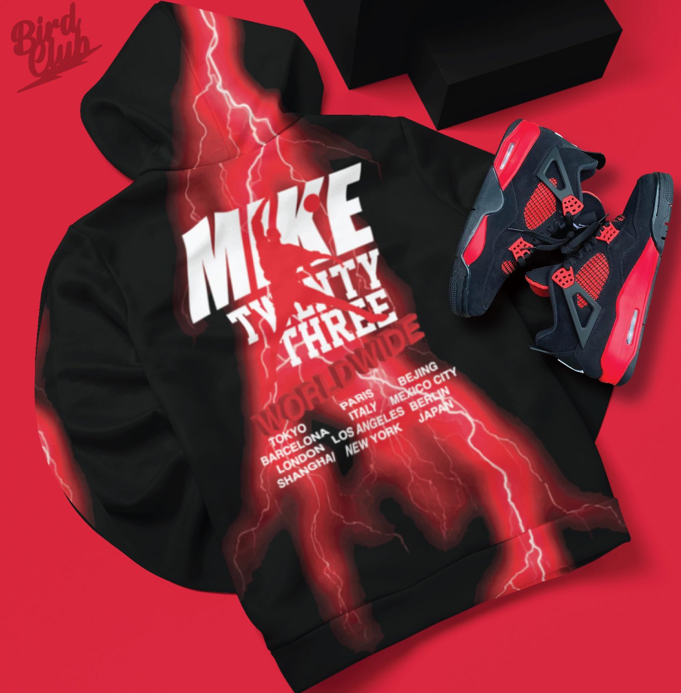 The BEST Retro 4 "Red Thunder" Matching options - Sneaker Tees to match Air Jordan Sneakers