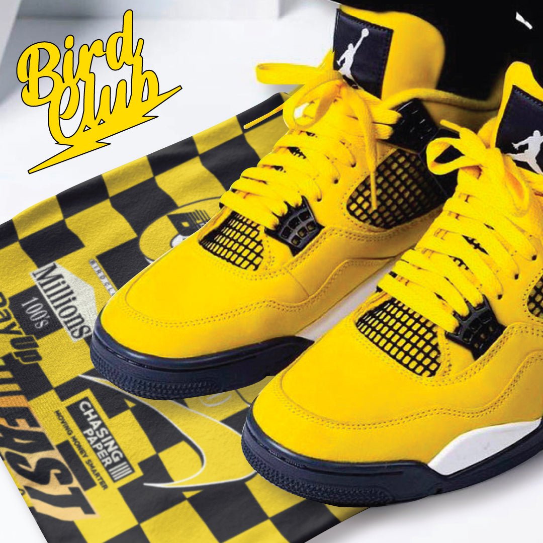 Air Jordan 4 "Lightning"  release info & what to wear with them. - Sneaker Tees to match Air Jordan Sneakers