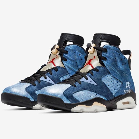 Air Jordan 6 washed denims sneaker Tees to match