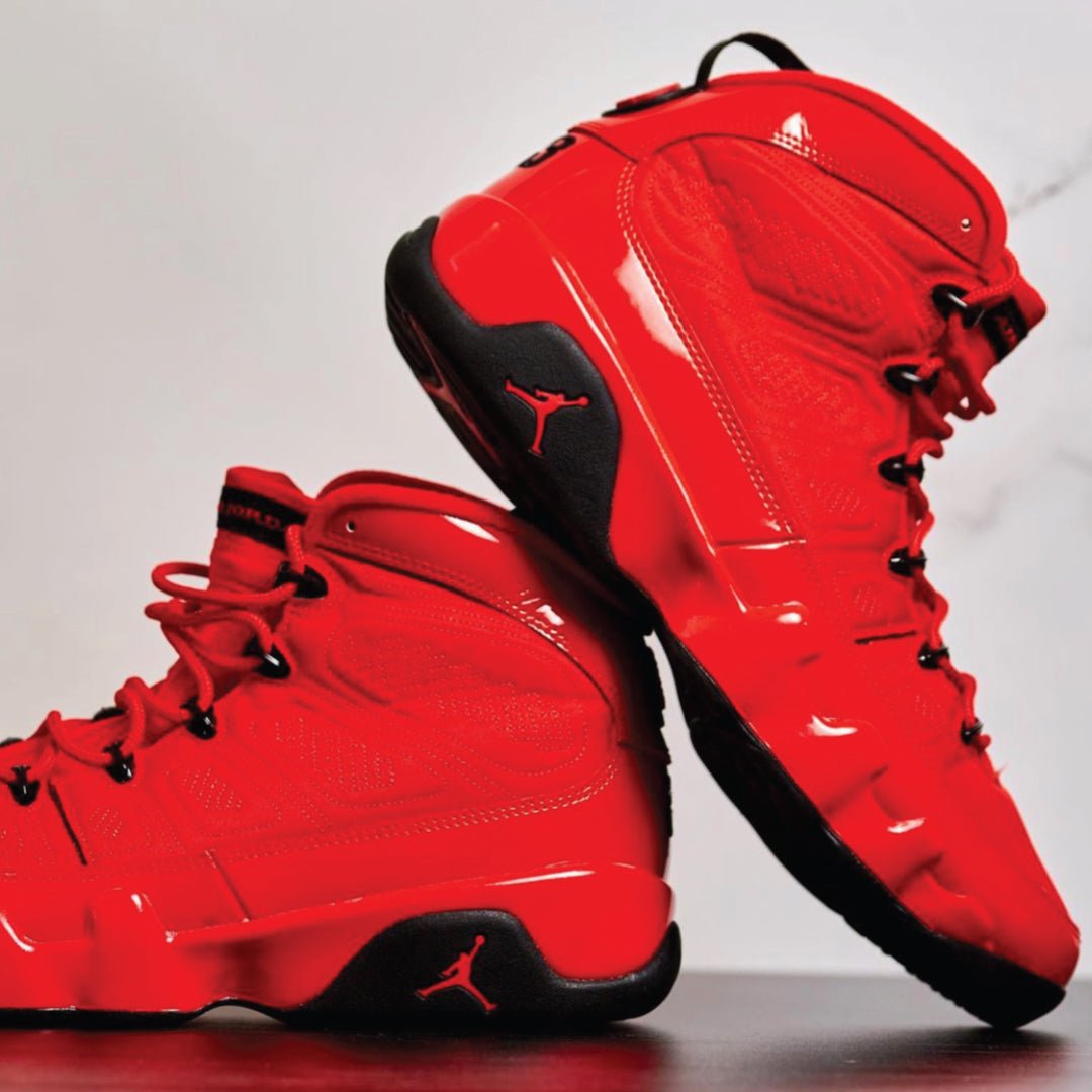 Air Jordan 9 "Chile Red" and What to wear with them. - Sneaker Tees to match Air Jordan Sneakers