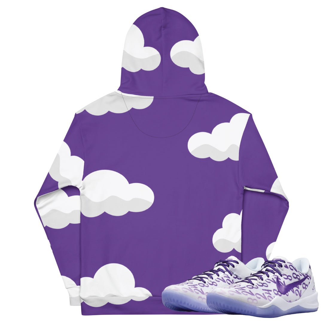 Kobe Protro 8 "Court Purple" Purple Hearts Hoodie - Sneaker Tees to match Air Jordan Sneakers