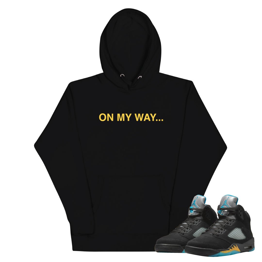 Retro 5 Aqua Hoodie - Sneaker Tees to match Air Jordan Sneakers