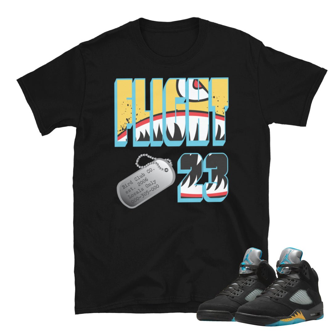 Retro 5 Aqua Shirt - Sneaker Tees to match Air Jordan Sneakers