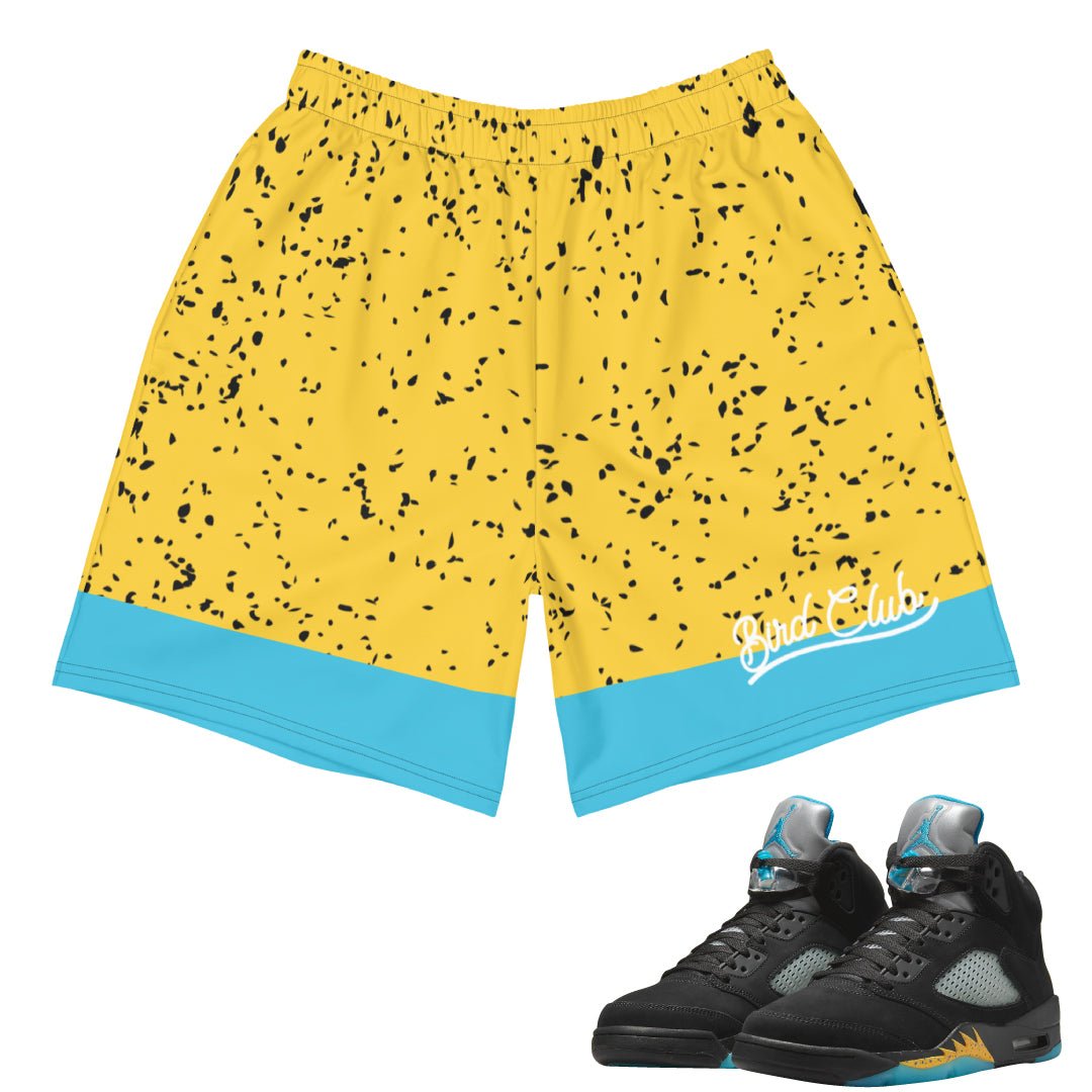Retro 5 Aqua Shorts - Sneaker Tees to match Air Jordan Sneakers