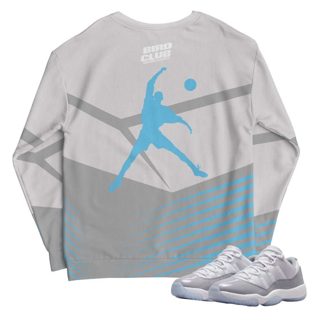 Retro 11 Low Cement Grey Abstract Sweatshirt - Sneaker Tees to match Air Jordan Sneakers