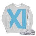 Retro 11 Low Cement Grey XI Sweatshirt - Sneaker Tees to match Air Jordan Sneakers