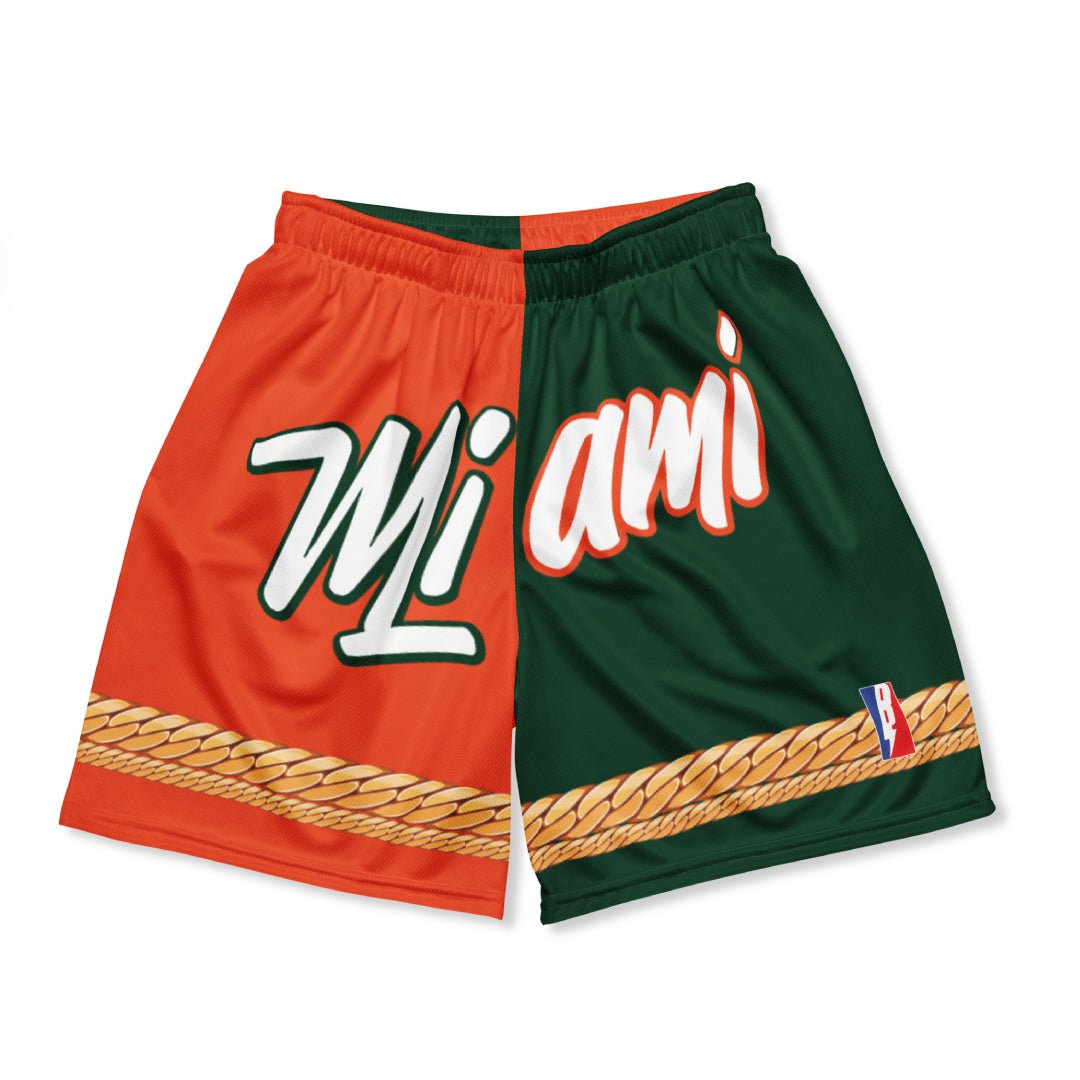 MIAMI STYLE CUBAN LINK CANES SHORTS - Sneaker Tees to match Air Jordan Sneakers