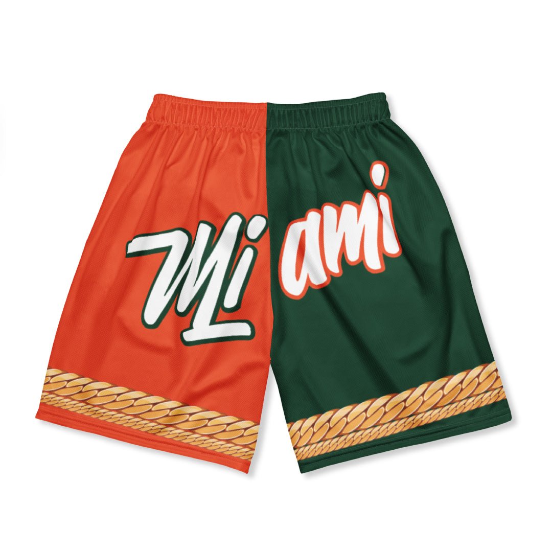 MIAMI STYLE CUBAN LINK CANES SHORTS - Sneaker Tees to match Air Jordan Sneakers