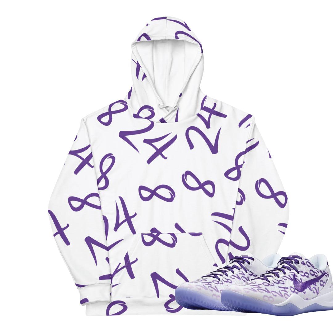 Kobe Protro 8 "Court Purple" 8 24 Hoodie - Sneaker Tees to match Air Jordan Sneakers