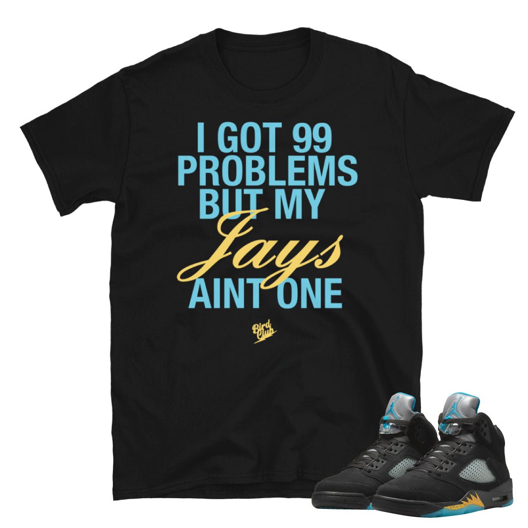 Retro 5 Aqua Shirt - Sneaker Tees to match Air Jordan Sneakers