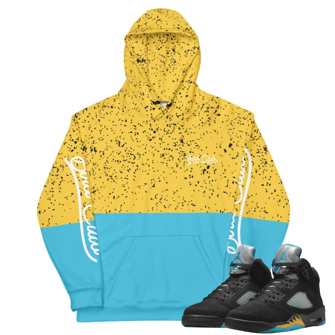 Retro 5 Aqua Hoodie - Sneaker Tees to match Air Jordan Sneakers