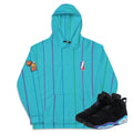 RETRO 6 AQUA HORNETS HOODIE - Sneaker Tees to match Air Jordan Sneakers