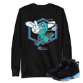 RETRO 6 AQUA HORNETS SWEATSHIRT - Sneaker Tees to match Air Jordan Sneakers