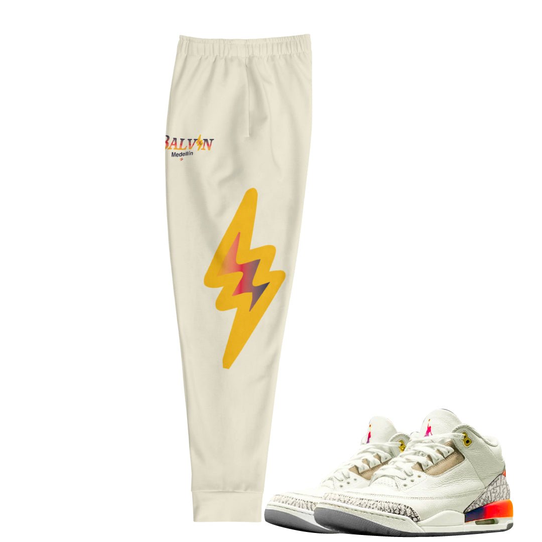 Retro 3 J.Balvin Bolt Joggers - Sneaker Tees to match Air Jordan Sneakers