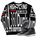 RETRO 2 BLACK CEMENT HIGH FLYIN' POSTER SWEATSHIRT - Sneaker Tees to match Air Jordan Sneakers