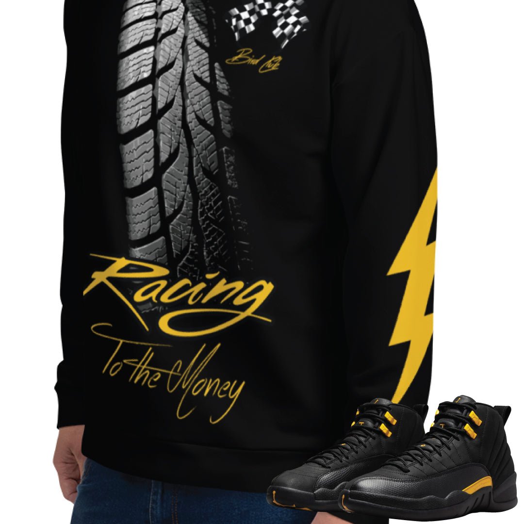 Retro 12 Black Taxi Firm Sweatshirt - Sneaker Tees to match Air Jordan Sneakers