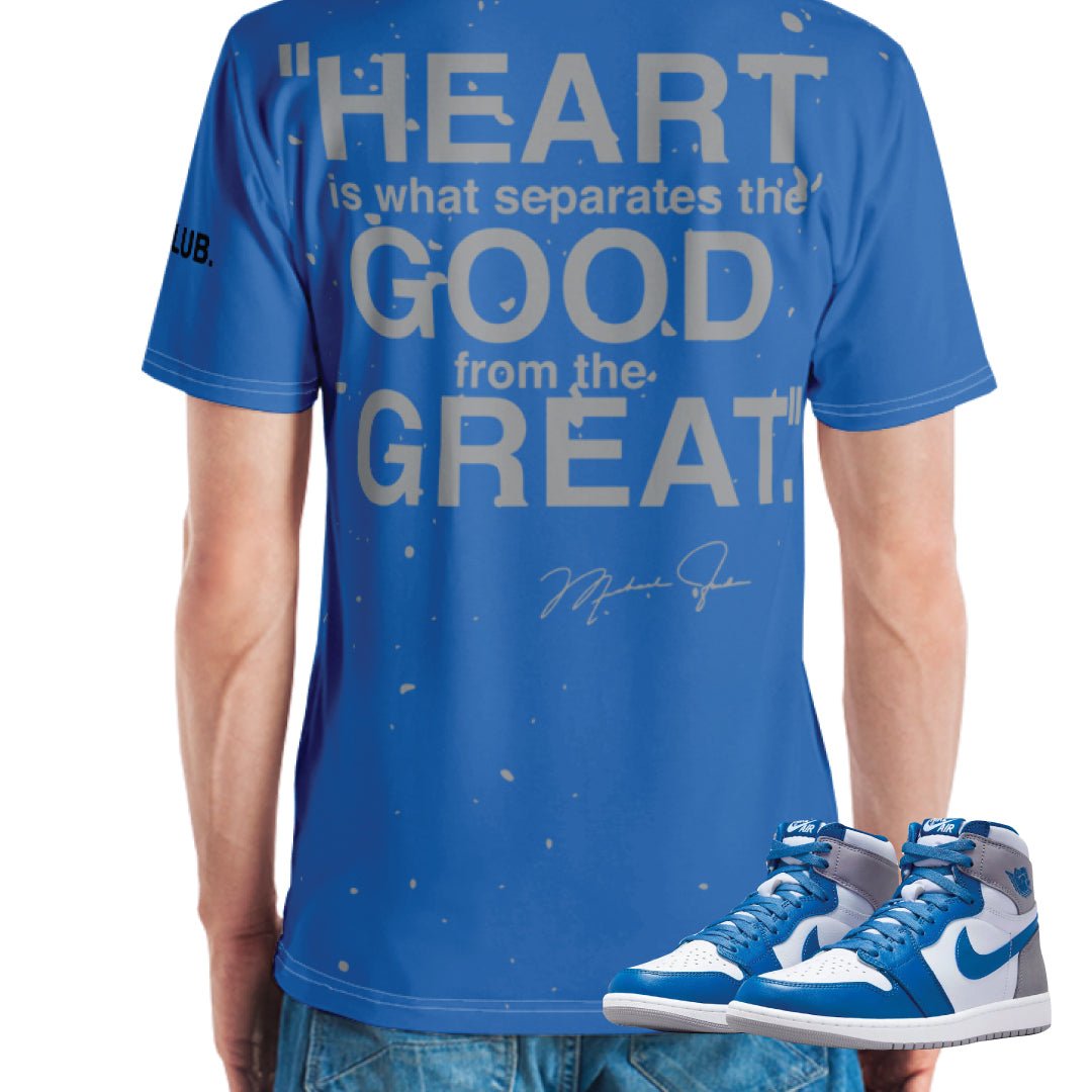 Retro 1 True Blue Championship Shirt - Sneaker Tees to match Air Jordan Sneakers