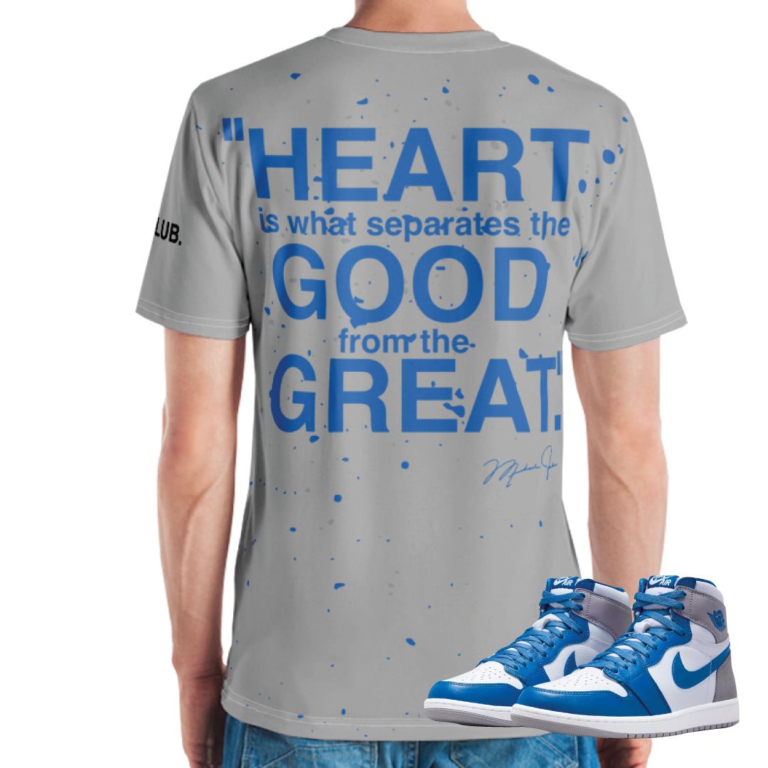 Retro 1 True Blue Championship Shirt - Sneaker Tees to match Air Jordan Sneakers
