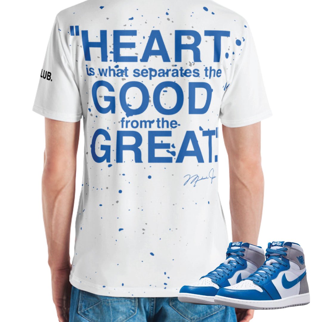 Retro 1 True Blue Championship Shirt - Sneaker Tees to match Air Jordan Sneakers