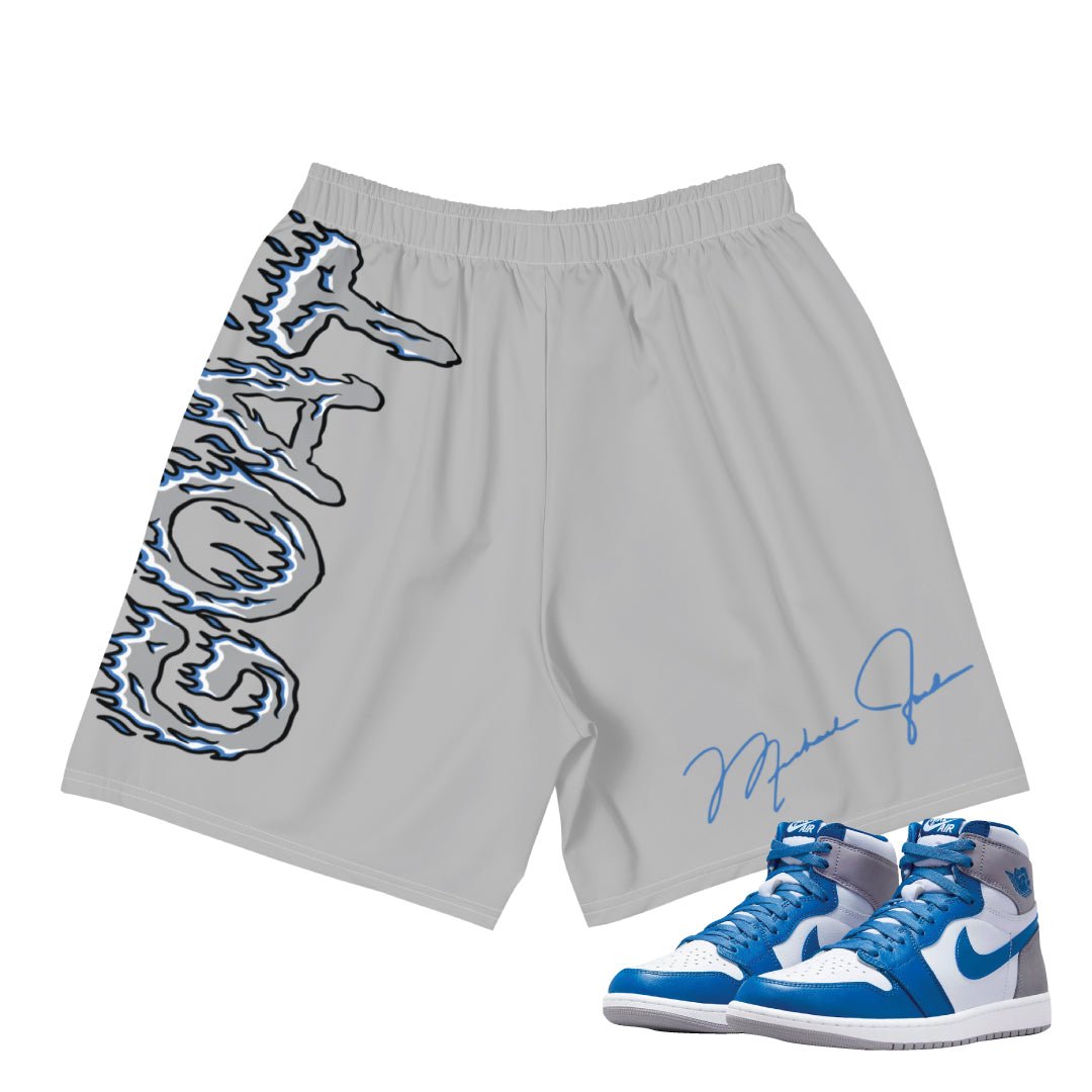 Retro 1 True Blue Championship Shorts - Sneaker Tees to match Air Jordan Sneakers