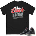 RETRO 2 BLACK CEMENT CASH FLOW SHIRT - Sneaker Tees to match Air Jordan Sneakers