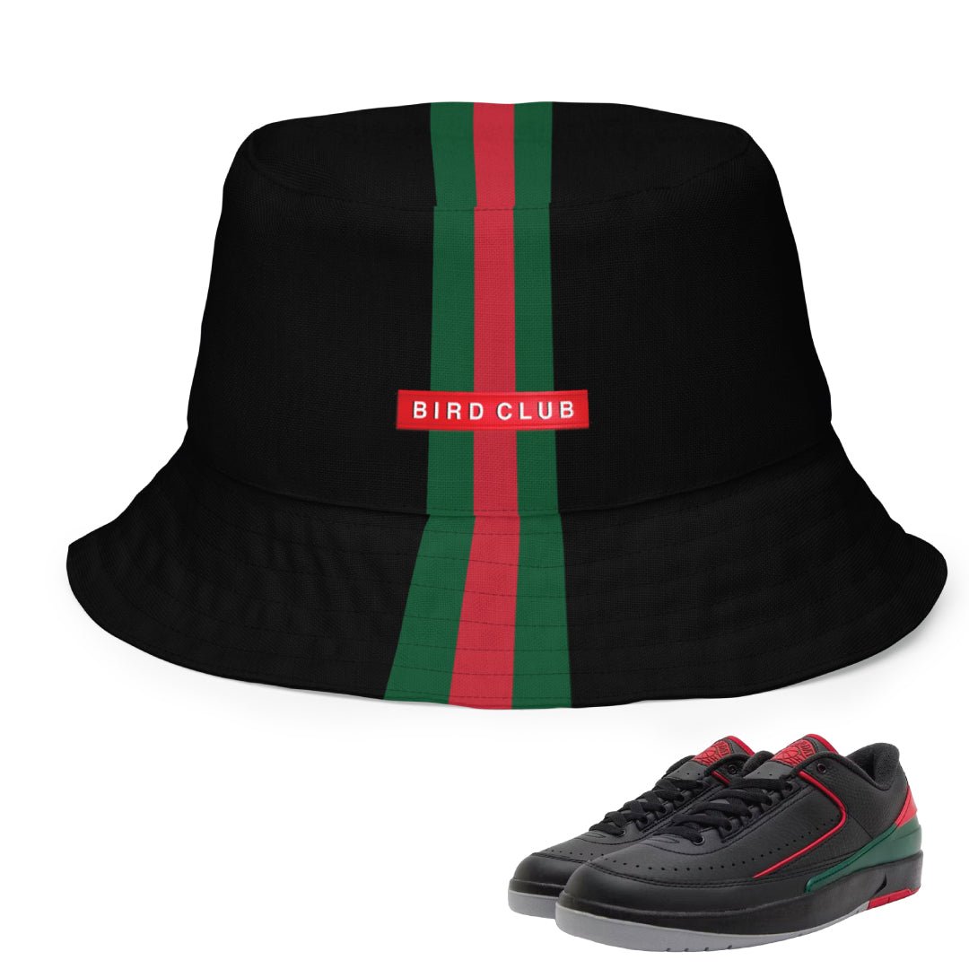 Retro 2 Low Christmas Gucci Reversible Paisley Bucket - Sneaker Tees to match Air Jordan Sneakers