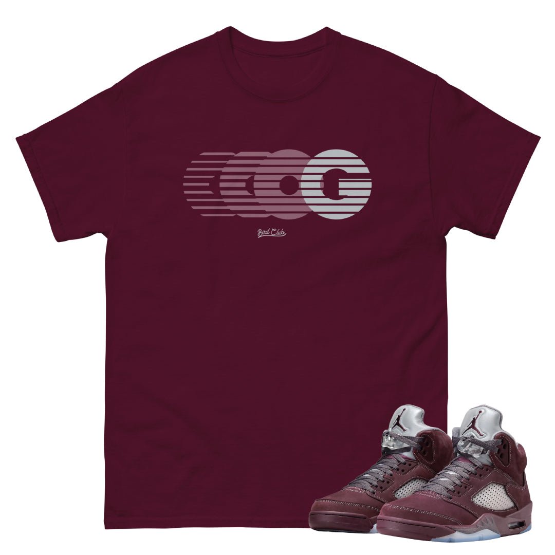 RETRO 5 BURGUNDY TRIPLE OG SHIRT - Sneaker Tees to match Air Jordan Sneakers