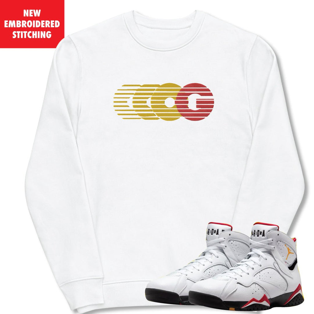 Retro 7 Cardinal Triple OG Embroidered Sweatshirt - Sneaker Tees to match Air Jordan Sneakers