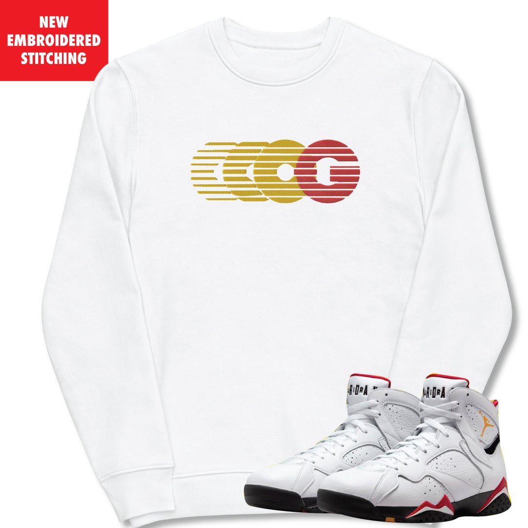 Retro 7 Cardinal Triple OG Embroidered Sweatshirt - Sneaker Tees to match Air Jordan Sneakers