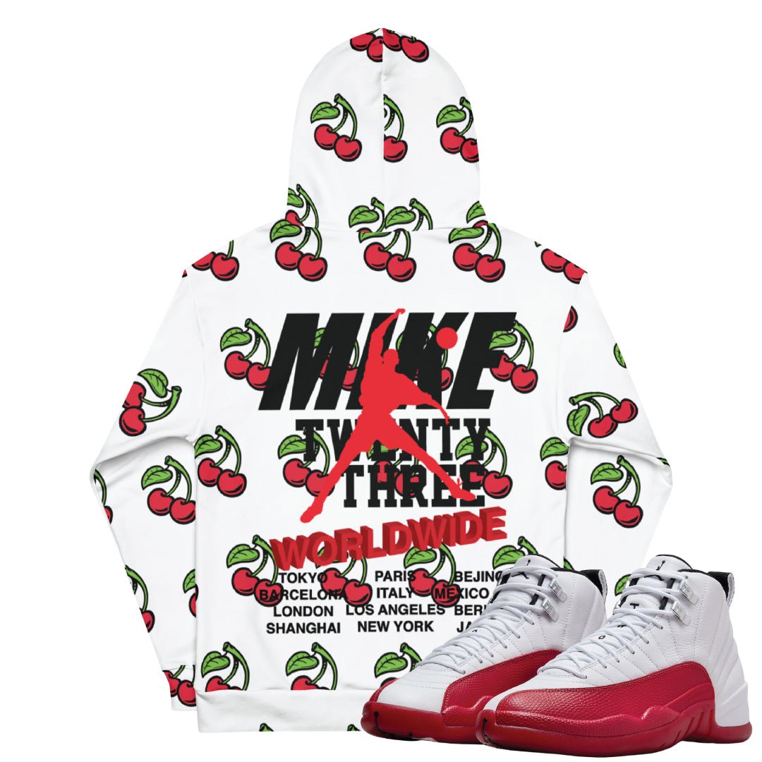 Retro 12 Cherry Hoodie - Sneaker Tees to match Air Jordan Sneakers