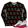 Retro 12 Cherry Sweatshirt - Sneaker Tees to match Air Jordan Sneakers