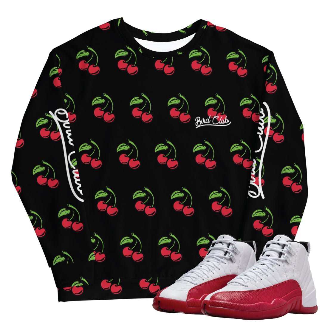 Retro 12 Cherry Sweatshirt - Sneaker Tees to match Air Jordan Sneakers