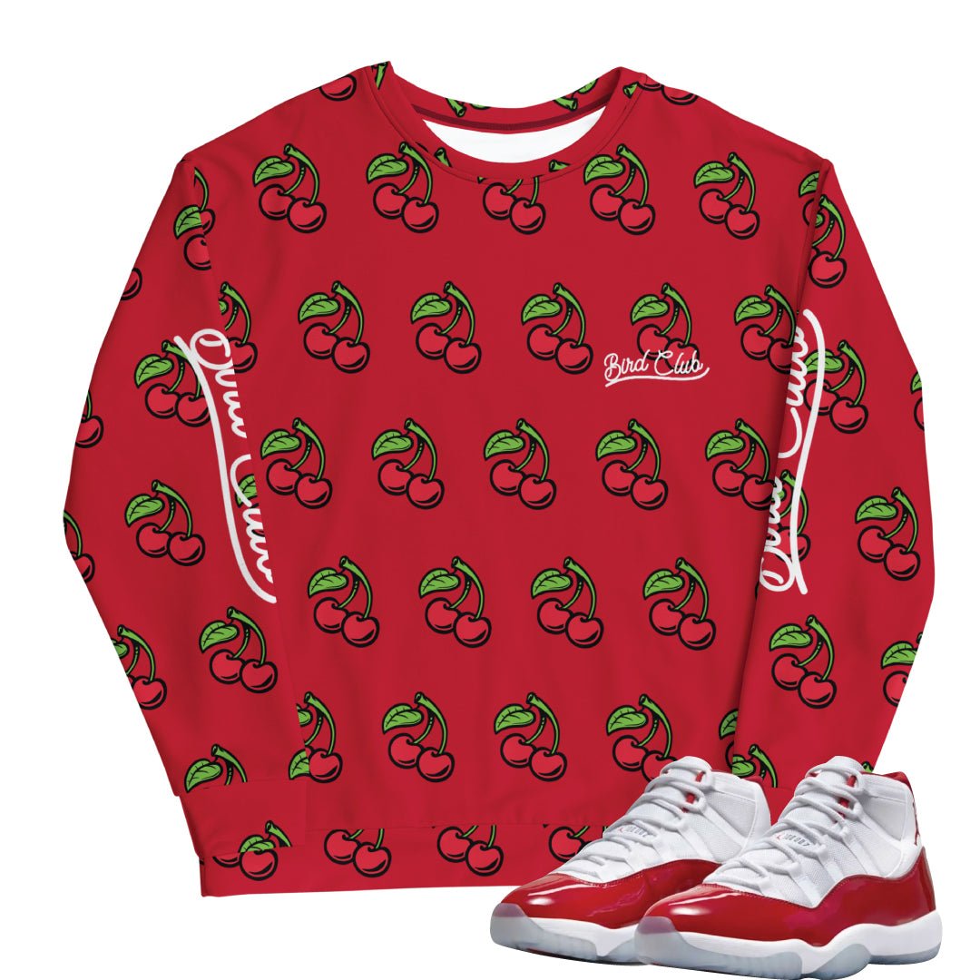 Retro 11 Cherry Sweatshirt - Sneaker Tees to match Air Jordan Sneakers