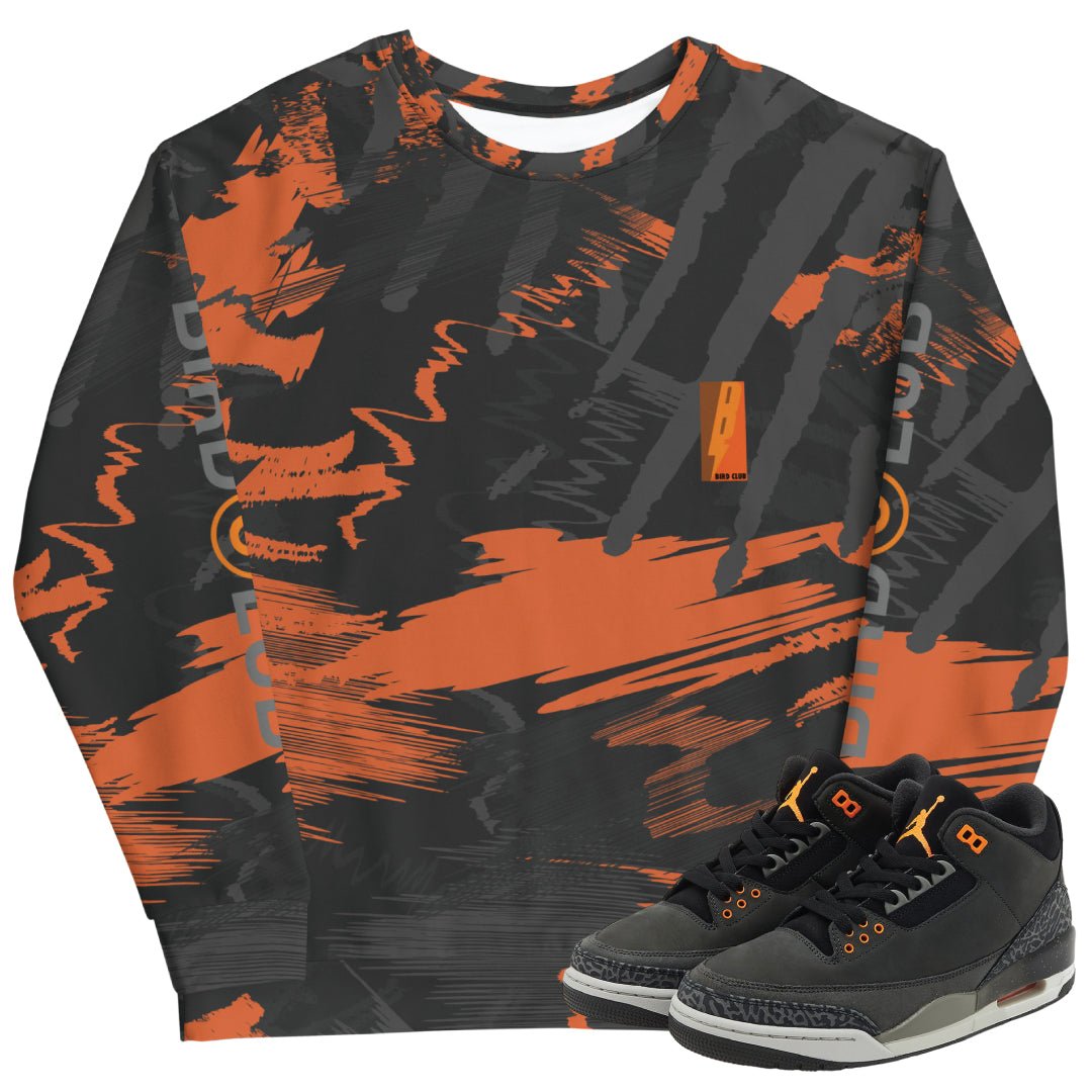 Retro 3 Fear Camo Sweater - Sneaker Tees to match Air Jordan Sneakers