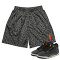 Retro 3 Fear Elephant Print Mesh Shorts - Sneaker Tees to match Air Jordan Sneakers