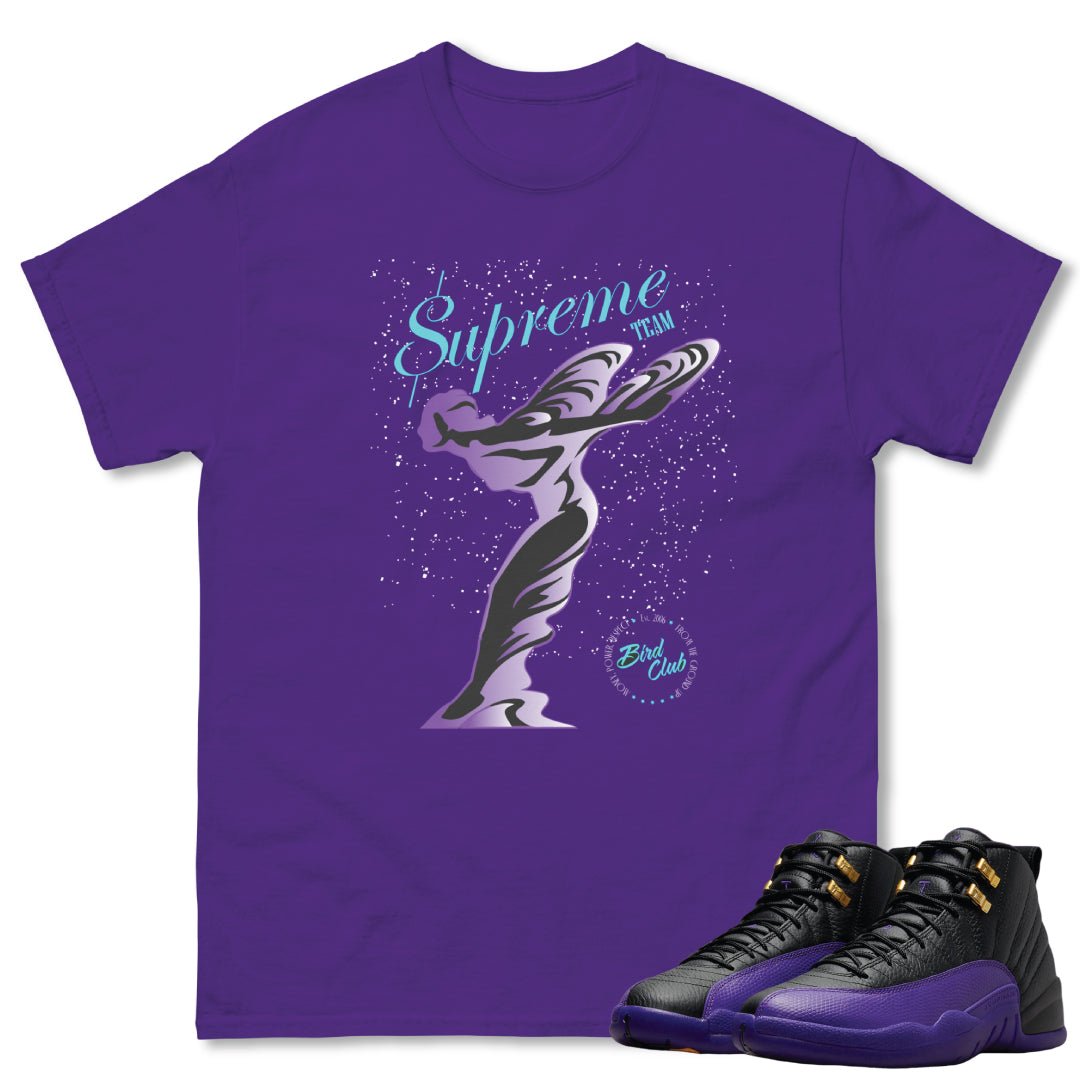 RETRO 12 FIELD PURPLE "SUPREME ELITE" SHIRT - Sneaker Tees to match Air Jordan Sneakers