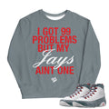 Retro 9 Fire Red Sweatshirt - Sneaker Tees to match Air Jordan Sneakers