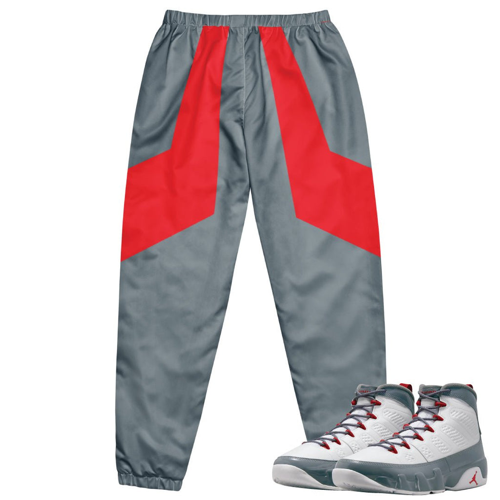 Retro 9 Fire Red Track Suit - Sneaker Tees to match Air Jordan Sneakers