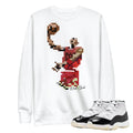 Retro 11 "Gratitude" Air Pixel Sweatshirt - Sneaker Tees to match Air Jordan Sneakers