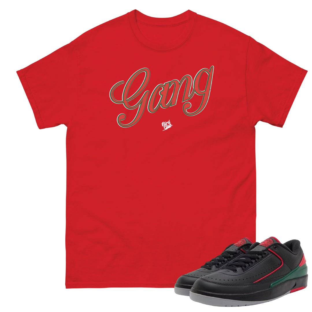 Retro 2 Low Christmas Gucci Gang Shirt - Sneaker Tees to match Air Jordan Sneakers