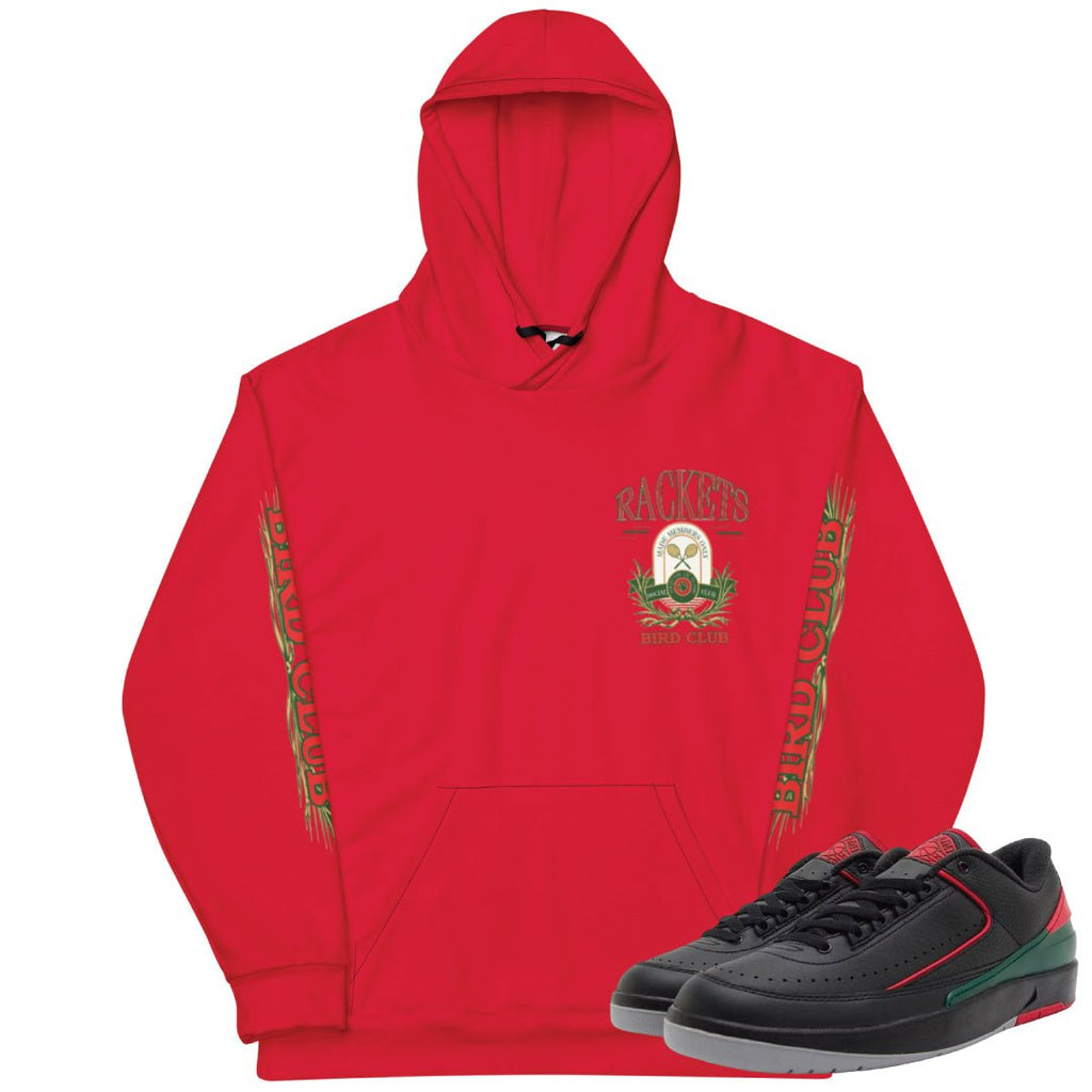 Retro 2 Low Christmas Gucci "Rackets" Hoodie - Sneaker Tees to match Air Jordan Sneakers
