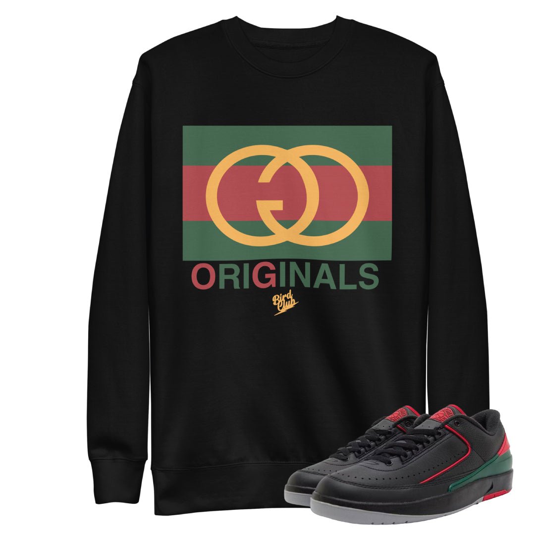 Retro 2 Low Gucci Originals Sweatshirt - Sneaker Tees to match Air Jordan Sneakers