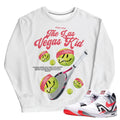 Air Tech Challenge 2 "Hot Lava" Vegas Kid Sweatshirt - Sneaker Tees to match Air Jordan Sneakers