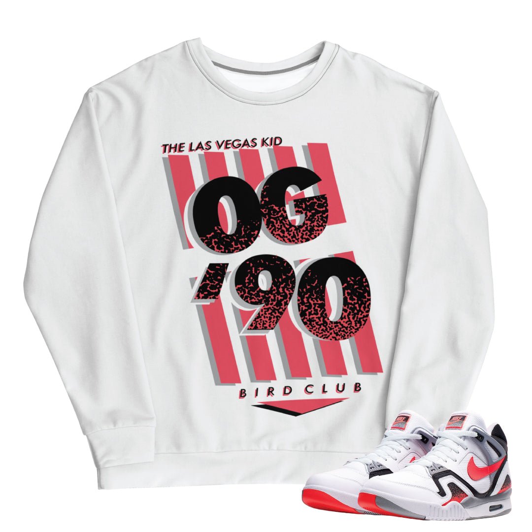 Air Tech Challenge 2 "Hot Lava" OG Sweatshirt - Sneaker Tees to match Air Jordan Sneakers