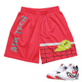 Air Tech Challenge 2 "Hot Lava" Mesh Shorts - Sneaker Tees to match Air Jordan Sneakers