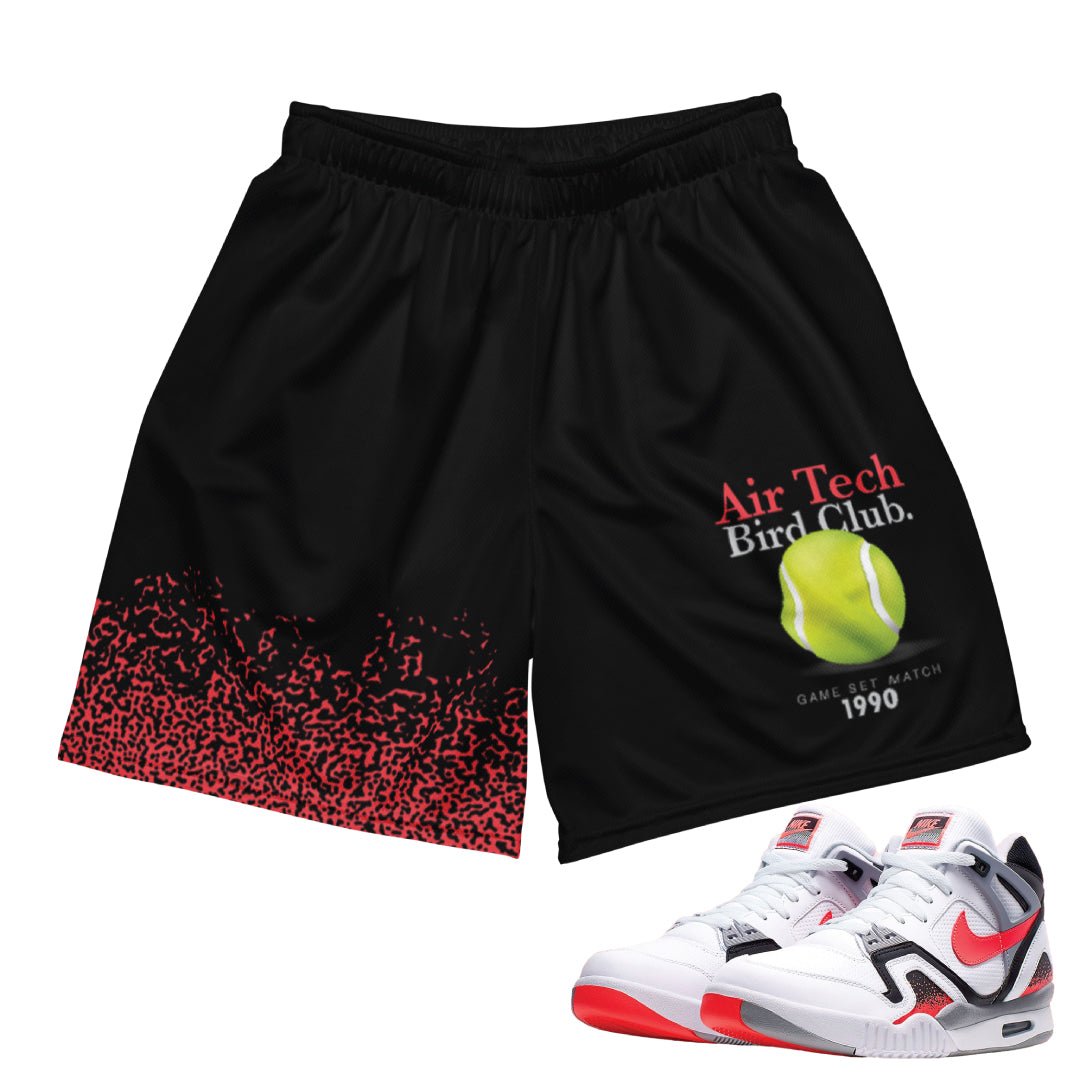 Air Tech Challenge 2 "Hot Lava" Tech Mesh Shorts - Sneaker Tees to match Air Jordan Sneakers