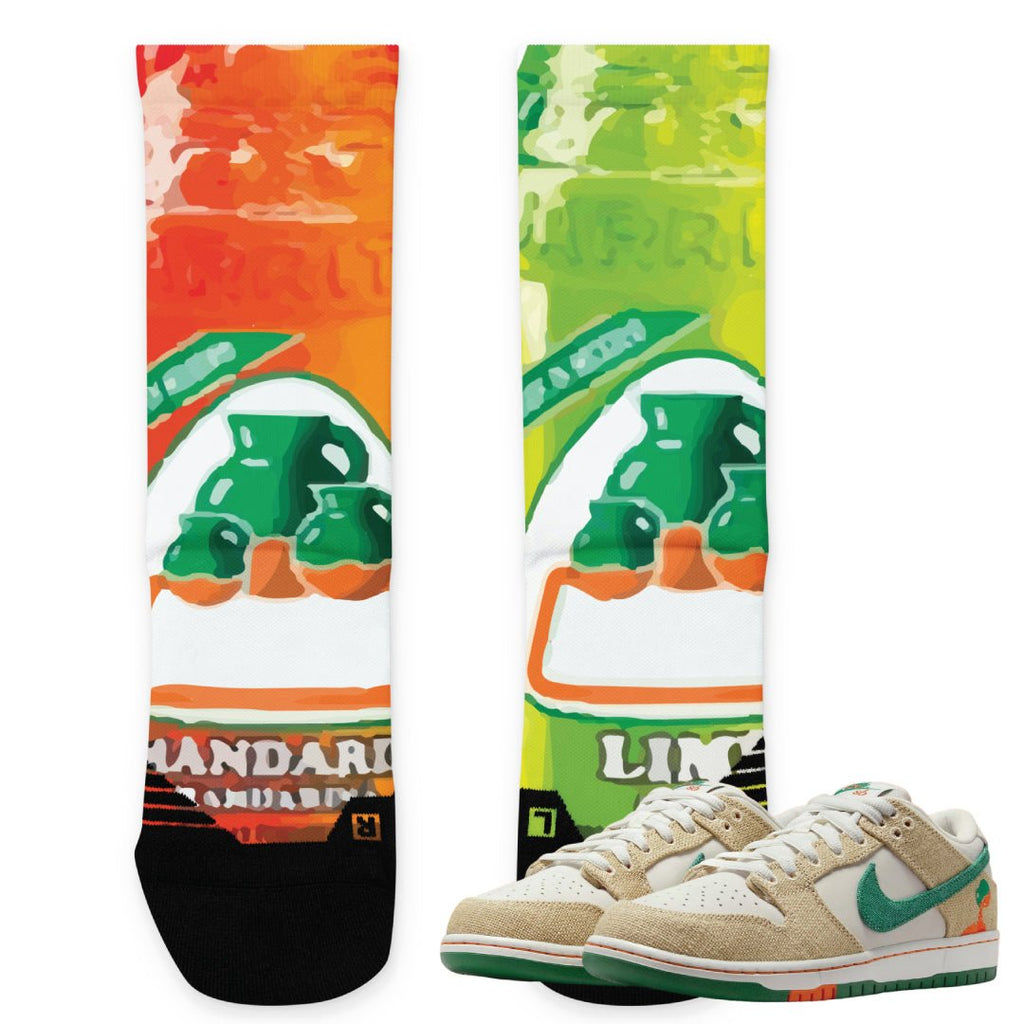 Jarritos DUNK SB Socks - Sneaker Tees to match Air Jordan Sneakers