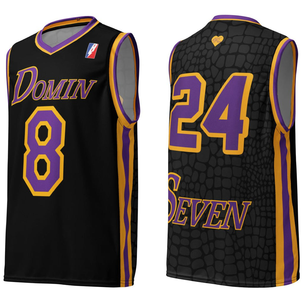Black Mamba "Domin8 24/7" Basketball Jersey - Sneaker Tees to match Air Jordan Sneakers